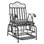 Banco balancín de acero negro 61 cm de vidaXL, Bancos de jardín - Ref: Foro24-318834, Precio: 137,24 €, Descuento: %