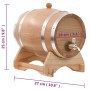 Barril de vino con grifo madera roble macizo 6 L de , Producción de vino - Ref: Foro24-50677, Precio: 108,82 €, Descuento: %