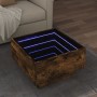 Mesa de centro y LED madera ingeniería roble ahumado 50x50x30cm de , Mesas de centro - Ref: Foro24-847508, Precio: 102,44 €, ...