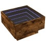 Mesa de centro y LED madera ingeniería roble ahumado 50x50x30cm de , Mesas de centro - Ref: Foro24-847508, Precio: 102,44 €, ...