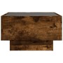 Mesa de centro y LED madera ingeniería roble ahumado 50x50x30cm de , Mesas de centro - Ref: Foro24-847508, Precio: 102,44 €, ...