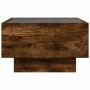 Mesa de centro y LED madera ingeniería roble ahumado 50x50x30cm de , Mesas de centro - Ref: Foro24-847508, Precio: 102,44 €, ...