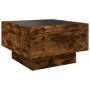 Mesa de centro y LED madera ingeniería roble ahumado 50x50x30cm de , Mesas de centro - Ref: Foro24-847508, Precio: 102,44 €, ...