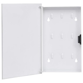 Caja de llaves con tablero magnético blanca 30x20x4 cm de , Cajas fuertes - Ref: Foro24-322778, Precio: 44,75 €, Descuento: %