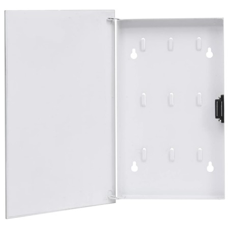 Caja de llaves con tablero magnético blanca 30x20x4 cm de , Cajas fuertes - Ref: Foro24-322778, Precio: 44,75 €, Descuento: %