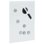 Caja de llaves con tablero magnético blanca 30x20x4 cm de , Cajas fuertes - Ref: Foro24-322778, Precio: 44,75 €, Descuento: %