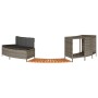 Borde bañera hidromasaje madera acacia y ratán sintético gris de , Accesorios para piscinas y spa - Ref: Foro24-365613, Preci...