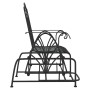 Black steel rocking bench 61 cm by vidaXL, garden benches - Ref: Foro24-318834, Price: 139,30 €, Discount: %