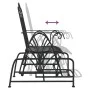 Banco balancín de acero negro 61 cm de vidaXL, Bancos de jardín - Ref: Foro24-318834, Precio: 137,24 €, Descuento: %