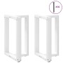 Patas para mesa de comedor en forma de T (2 unidades), color blanco, 60 x 35 x (72-73) cm, acero de , Patas para mesas - Ref:...