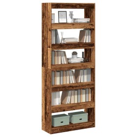 Librería/Biblioteca de madera antigua 80x30x198 cm de , Librerías y estanterías - Ref: Foro24-856816, Precio: 129,45 €, Descu...