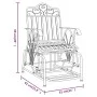 Banco balancín de acero negro 61 cm de vidaXL, Bancos de jardín - Ref: Foro24-318834, Precio: 137,24 €, Descuento: %