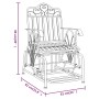 Black steel rocking bench 61 cm by vidaXL, garden benches - Ref: Foro24-318834, Price: 139,30 €, Discount: %