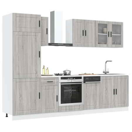 Mueble cocina Kalmar sonoma gris 8 pzas madera contrachapada de , Armarios de cocina - Ref: Foro24-3314817, Precio: 716,57 €,...