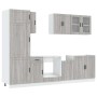 Mueble cocina Kalmar sonoma gris 8 pzas madera contrachapada de , Armarios de cocina - Ref: Foro24-3314817, Precio: 716,57 €,...