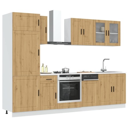Mueble de cocina Kalmar 8 piezas artesanal roble de , Armarios de cocina - Ref: Foro24-3314820, Precio: 689,75 €, Descuento: %