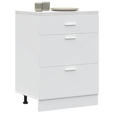 Mueble bajo de cocina “Lyon” de madera de ingeniería blanco de , Armarios de cocina - Ref: Foro24-854250, Precio: 116,96 €, D...