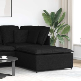 Módulo reposapiés modular para Sofá negro 100x100x48 cm de , Unidades para sofás seccionales - Ref: Foro24-4104479, Precio: 1...