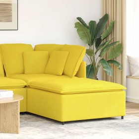 Sofá modular con reposapiés, Módulo amarillo claro, 100 x 100 x 48 cm de , Unidades para sofás seccionales - Ref: Foro24-4104...