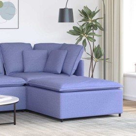 Sofá modular con reposapiés, Módulo azul jeans, 100 x 100 x 48 cm de , Unidades para sofás seccionales - Ref: Foro24-4104487,...