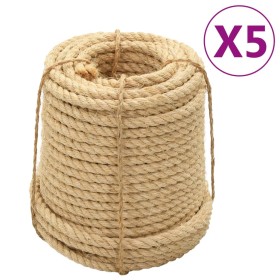 Cuerdas de sisal 5 uds 14 mm 100 m de , Sogas y cuerdas metálicas - Ref: Foro24-3196229, Precio: 521,44 €, Descuento: %