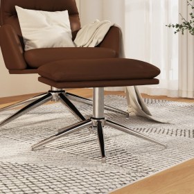 Reposapiés cuero sintético brillante marrón 45x29,5x35 cm de , Otomanas - Ref: Foro24-341557, Precio: 53,75 €, Descuento: %