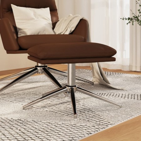 Reposapiés cuero sintético brillante marrón 45x29,5x35 cm de , Otomanas - Ref: Foro24-341557, Precio: 53,75 €, Descuento: %