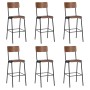 Taburetes de cocina 6 unidades madera contrachapada y acero de , Taburetes de cocina - Ref: Foro24-3054563, Precio: 710,68 €