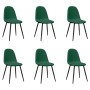 Sillas de comedor 6 unidades terciopelo verde oscuro de , Sillas de comedor - Ref: Foro24-3082883, Precio: 309,54 €