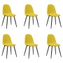 Sillas de comedor 6 uds terciopelo amarillo mostaza de , Sillas de comedor - Ref: Foro24-3082888, Precio: 310,44 €, Descuento: %