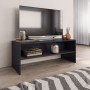 Mueble de TV madera contrachapada gris brillante 100x40x40 cm de , Muebles TV - Ref: Foro24-800053, Precio: 52,90 €, Descuent...