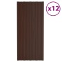 Panel de tejado acero galvanizado marrón 12 unidades 100x45 cm de vidaXL, Techo - Ref: Foro24-317217, Precio: 69,19 €, Descue...