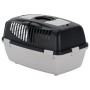 Transportín de mascotas PP gris y negro 61x40x38 cm de , Transportines y cajas para mascotas - Ref: Foro24-171798, Precio: 63...