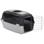 Transportín de mascotas PP gris y negro 61x40x38 cm de , Transportines y cajas para mascotas - Ref: Foro24-171798, Precio: 63...