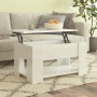 Mesa de centro madera de ingeniería blanco brillo 79x49x41 cm de , Mesas de centro - Ref: Foro24-809716, Precio: 98,89 €, Des...