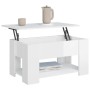 Mesa de centro madera de ingeniería blanco brillo 79x49x41 cm de , Mesas de centro - Ref: Foro24-809716, Precio: 98,89 €, Des...