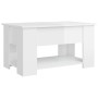 Mesa de centro madera de ingeniería blanco brillo 79x49x41 cm de , Mesas de centro - Ref: Foro24-809716, Precio: 98,89 €, Des...