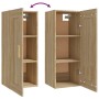 Armario de pared madera de ingeniería roble sonoma 35x34x90 cm de , Estantes y estanterías - Ref: Foro24-812468, Precio: 40,6...