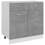 Armario bajo cajón madera ingeniería gris hormigón 80x46x81,5cm de , Armarios de cocina - Ref: Foro24-801240, Precio: 177,86 ...