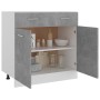 Armario bajo cajón madera ingeniería gris hormigón 80x46x81,5cm de , Armarios de cocina - Ref: Foro24-801240, Precio: 177,86 ...