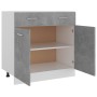 Armario bajo cajón madera ingeniería gris hormigón 80x46x81,5cm de , Armarios de cocina - Ref: Foro24-801240, Precio: 177,86 ...