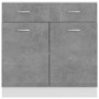 Armario bajo cajón madera ingeniería gris hormigón 80x46x81,5cm de , Armarios de cocina - Ref: Foro24-801240, Precio: 177,86 ...