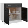 Armario inferior con cajón de cocina “Lyon” negro brillo de , Armarios de cocina - Ref: Foro24-801242, Precio: 117,76 €, Desc...