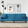 Sofá cama con reposabrazos terciopelo azul de , Sofás - Ref: Foro24-351943, Precio: 308,55 €