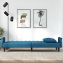 Sofá cama con reposabrazos terciopelo azul de , Sofás - Ref: Foro24-351943, Precio: 308,55 €