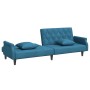 Sofá cama con reposabrazos terciopelo azul de , Sofás - Ref: Foro24-351943, Precio: 308,55 €