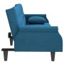 Sofá cama con reposabrazos terciopelo azul de , Sofás - Ref: Foro24-351943, Precio: 308,55 €