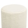 Hocker redondo blanco peluche de , Taburetes y sillas plegables - Ref: Foro24-340248, Precio: 48,90 €, Descuento: %