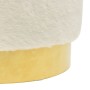 Hocker redondo blanco peluche de , Taburetes y sillas plegables - Ref: Foro24-340248, Precio: 48,90 €, Descuento: %