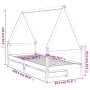 Estructura de cama para niños con cajones madera pino 90x200 cm de , Cunas y camas para niños - Ref: Foro24-834468, Precio: 1...